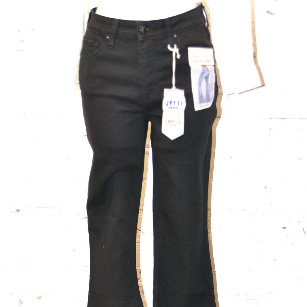 NWT Blue Desire Black Retro Flare Hi-rise Jeans